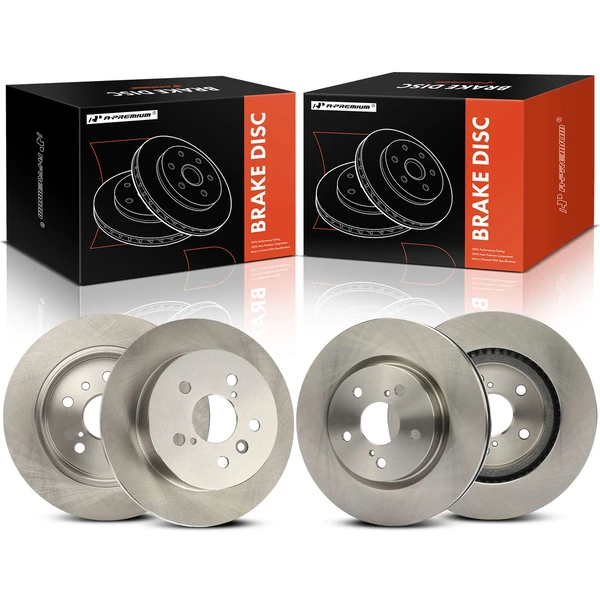 4 Pcs Front & Rear Disc Brake Rotors for Toyota Camry 2018-2023