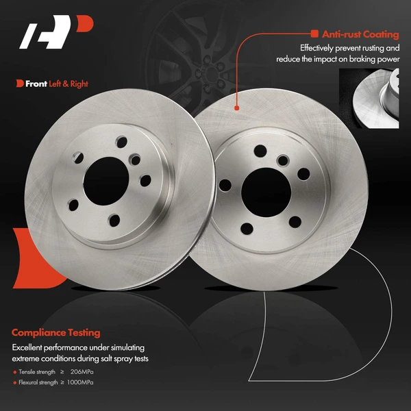 2 Pcs Front Disc Brake Rotors for BMW i3 2014-2021 i3s 2018-2021 I01