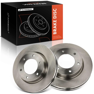 2 Pcs Front Disc Brake Rotors