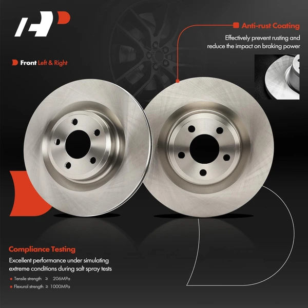 2 Pcs Front Disc Brake Rotors for Ford Explorer Lincoln Aviator 2020-2023