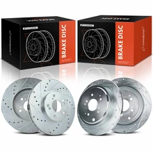 Front & Rear Drilled Brake Rotors for 2001-2006 Acura MDX