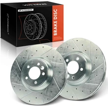 2 Pcs Front Drilled Brake Rotors