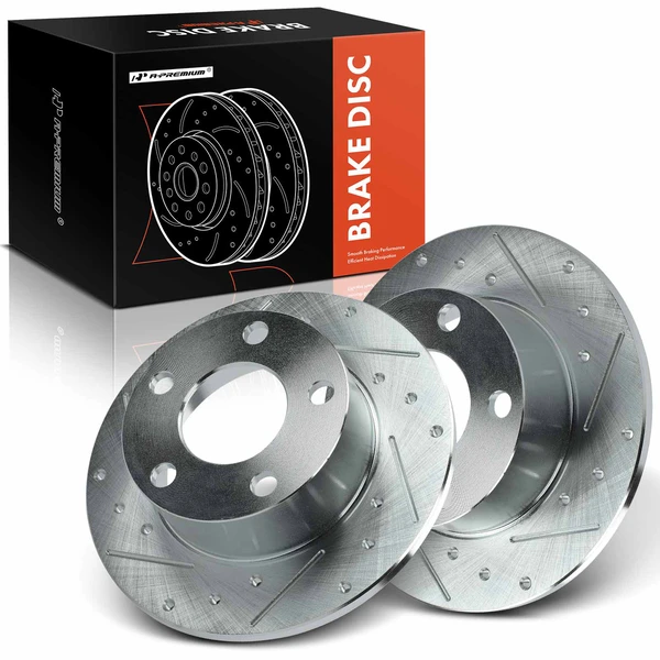 Rear Drilled Brake Rotors for 1992-1994 Audi 100 Quattro