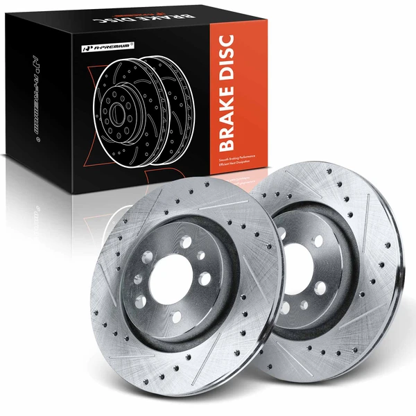 Front Drilled Brake Rotors for 1999-2006 Volkswagen Jetta
