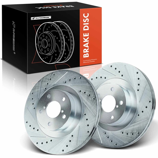 Front Drilled Brake Rotors for 2005-2006 Saab 9-2X