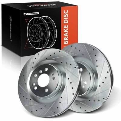 Front Drilled & Slotted Brake Rotors