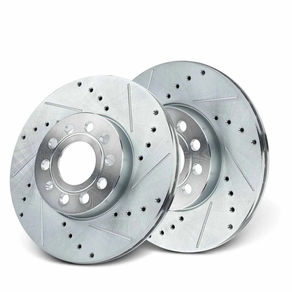 Front Drilled Brake Rotors for Audi A3 Volkswagen Golf Beetle Jetta