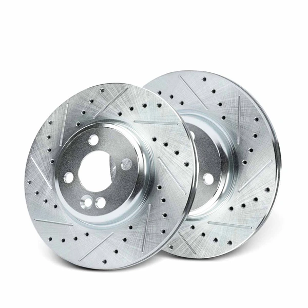 Front Drilled Brake Rotors for Mini Cooper 2007-2015 L4 1.6L