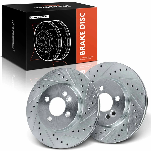 Front Drilled Brake Rotors for 2007-2016 Mini Cooper