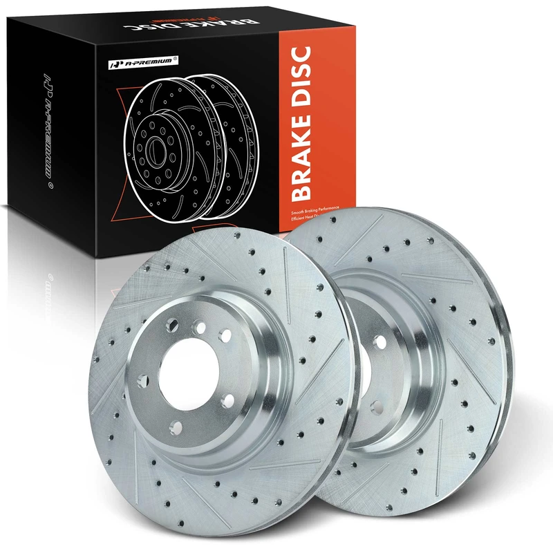 Front Drilled Brake Rotors for 2010 BMW 335d