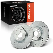 2 Pcs Front Drilled Brake Rotors