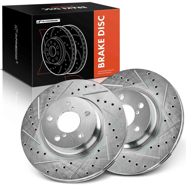 Front Drilled Brake Rotors for 2005-2006 Saab 9-2X