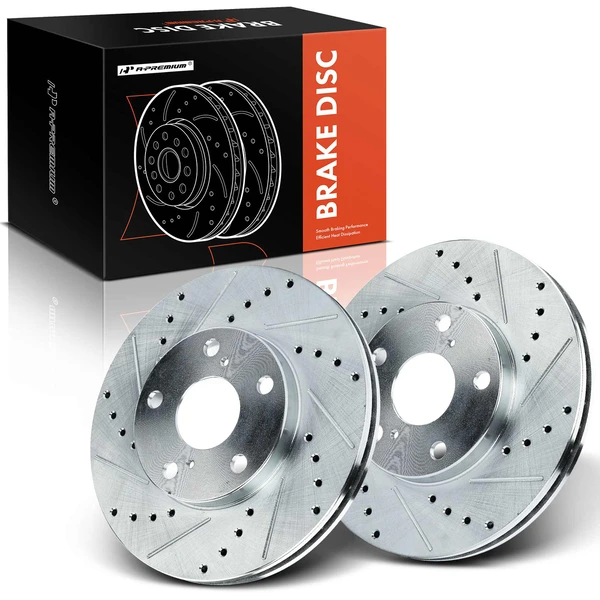 Front Drilled Brake Rotors for 1995-2004 Toyota Avalon
