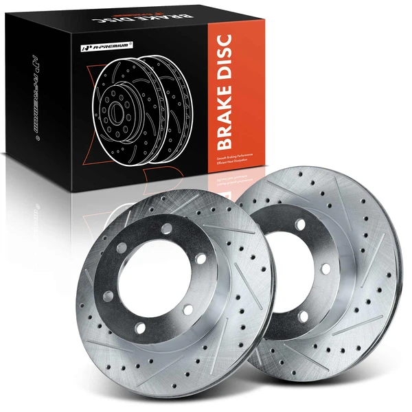 Front Drilled Brake Rotors for Toyota 4Runner 1996-2002 Tacoma 1995-2004