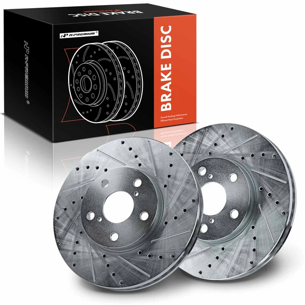Front Drilled Brake Rotors for 1998-2000 Lexus GS400