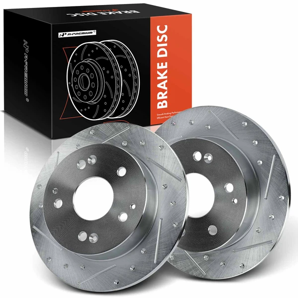 Rear Drilled Brake Rotors for 2002-2006 Acura RSX