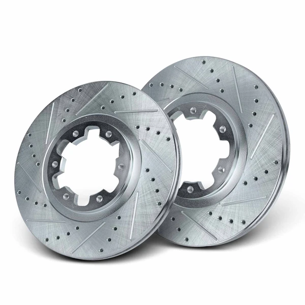 Front Drilled Brake Rotors for INFINITI QX4 98-03 Nissan Pathfinder 98-04
