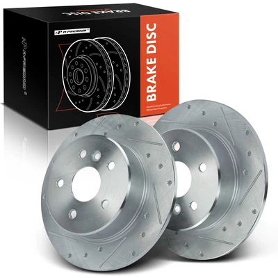 Rear Drilled Disc Brake Rotors