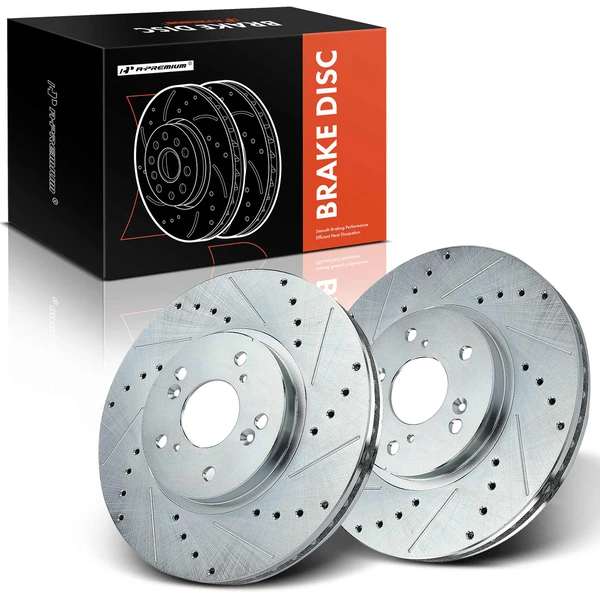 Front Drilled Brake Rotors for Acura CL 2001-2003 MDX TL Honda Odyssey Pilot