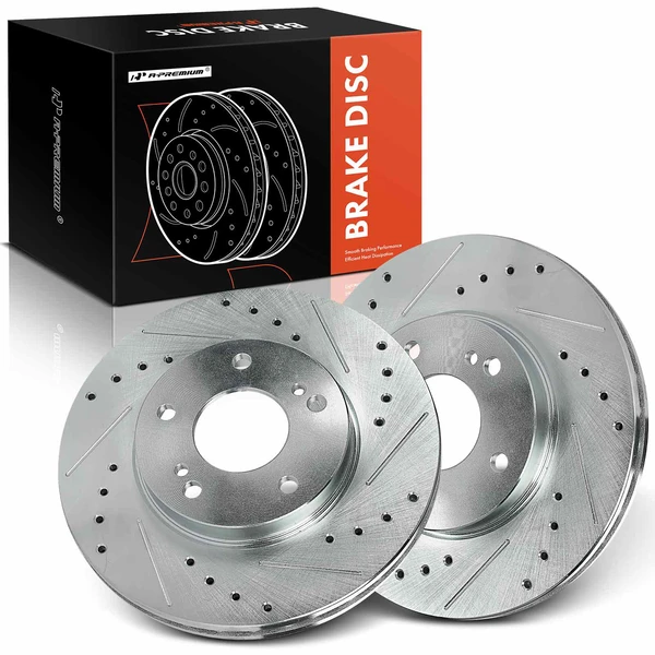 Front Drilled Brake Rotors for 2000-2001 INFINITI I30