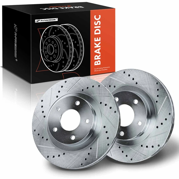 Front Drilled Brake Rotors for 2002-2003 Nissan Maxima