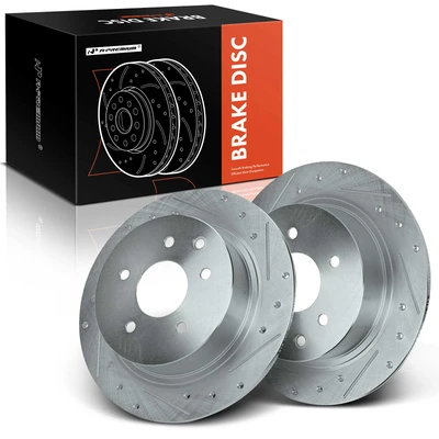 Rear Drilled Disc Brake Rotors