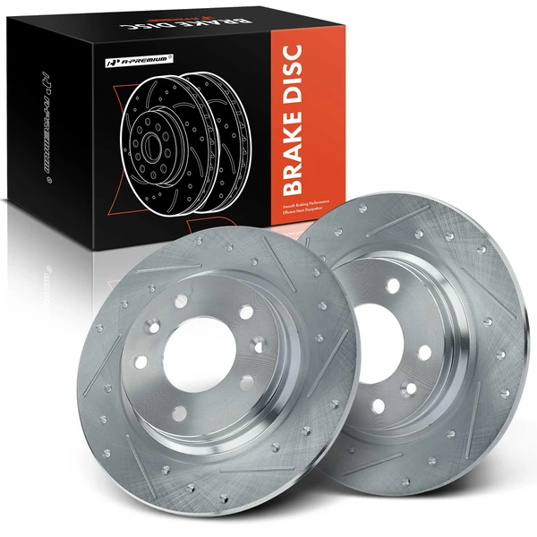 Rear Drilled Disc Brake Rotors for 2006-2011 Mercury Milan