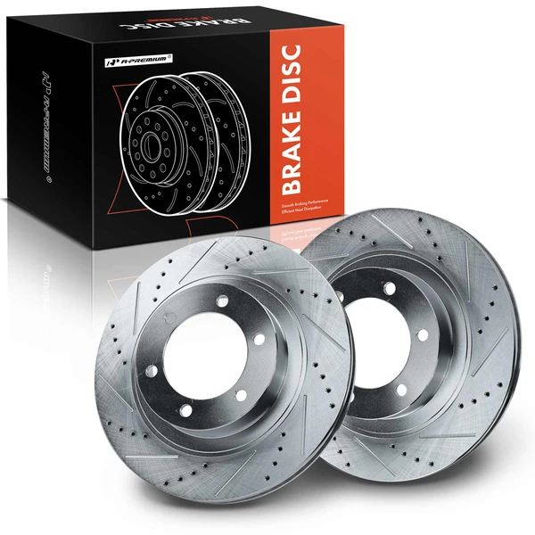 Front Drilled Brake Rotors for 2003-2009 Lexus GX470