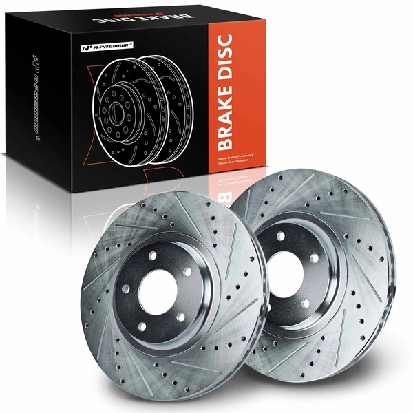 Front Drilled Brake Rotors for 2003-2005 INFINITI FX45