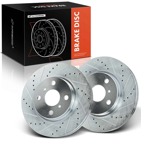 Front Drilled Brake Rotors for 2004-2006 Scion xB