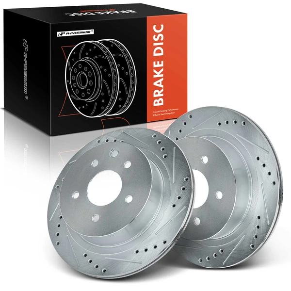 Rear Drilled Brake Rotors for INFINITI G35 03-05 Nissan 350Z Rogue Juke X-Trail