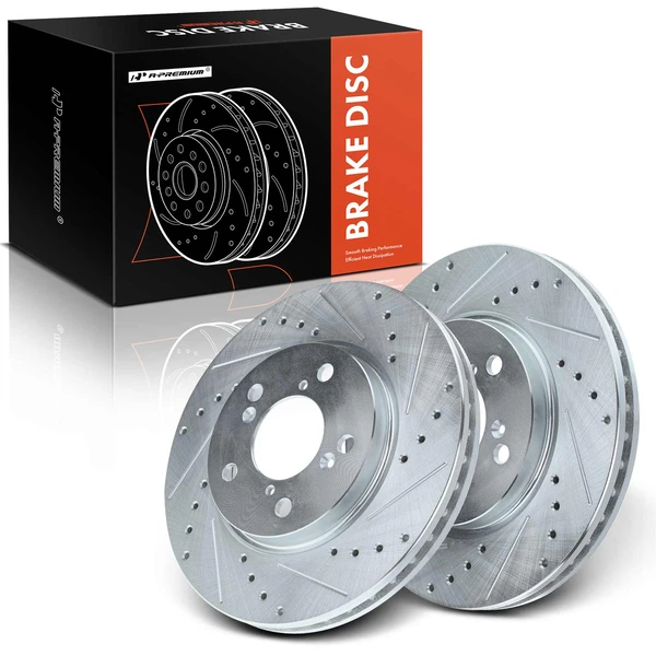 Front Drilled Brake Rotors for 2005-2010 Honda Odyssey