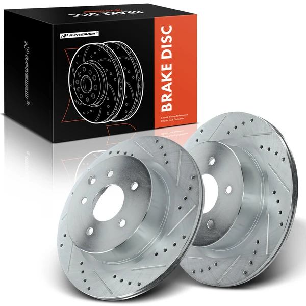 Rear Drilled Brake Rotors for 2006-2009 Nissan 350Z