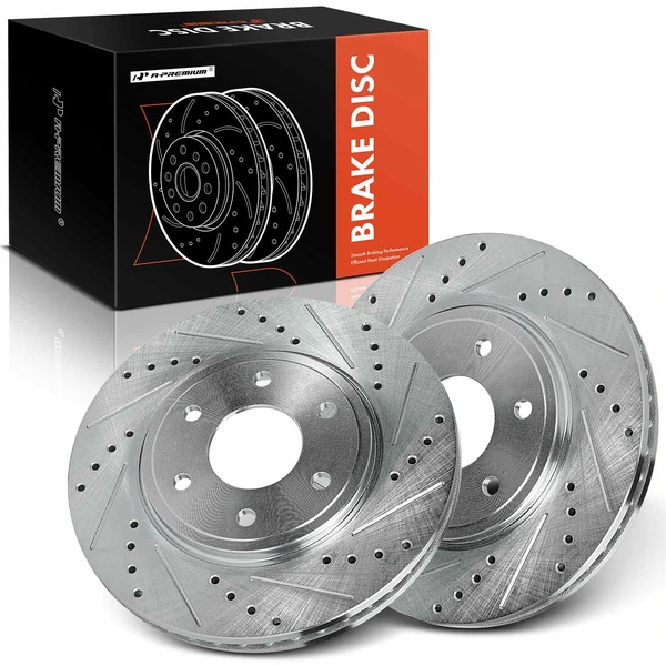 Front Drilled Brake Rotors for 2009-2012 Suzuki Equator