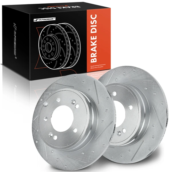 Rear Drilled Brake Rotors for 2011-2020 Kia Optima