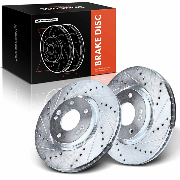 Front Drilled Brake Rotors for 2011-2016 Kia Sportage