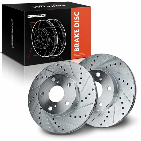 Front Drilled Brake Rotors for Toyota Tacoma 2005-2015 5-Lug 275mm