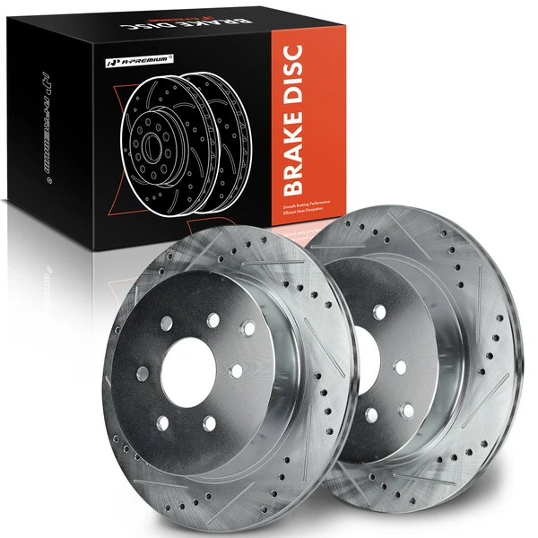 Rear Drilled Brake Rotors for 2005-2012 Nissan Pathfinder