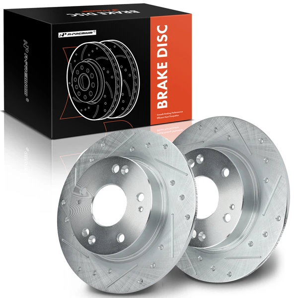Rear Drilled Brake Rotors for 2006-2011 Acura CSX