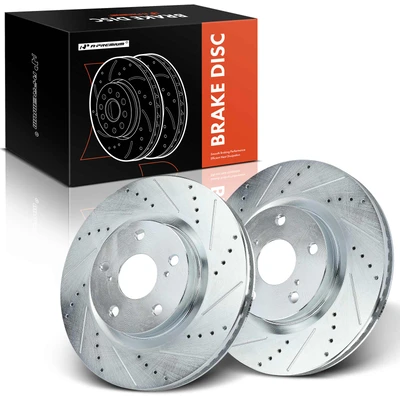 Front Drilled Brake Rotors for 2016 Scion iM