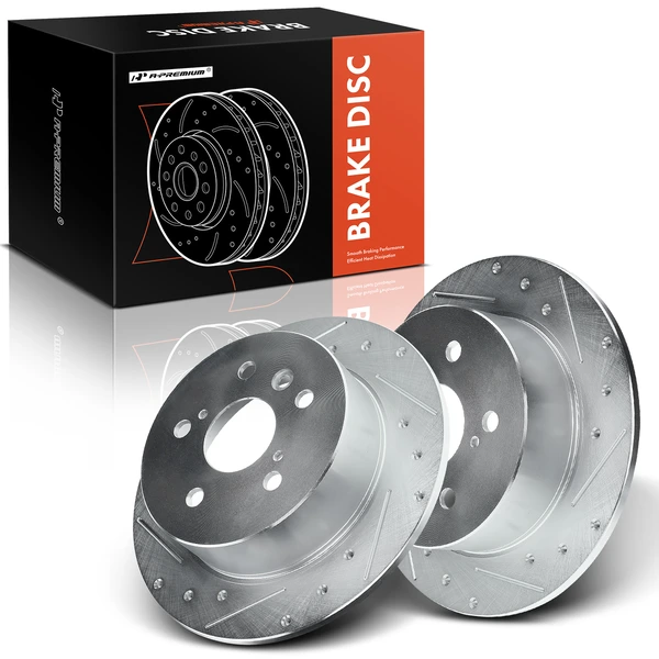 Rear Drilled Brake Rotors for 2007-2012 Lexus ES350