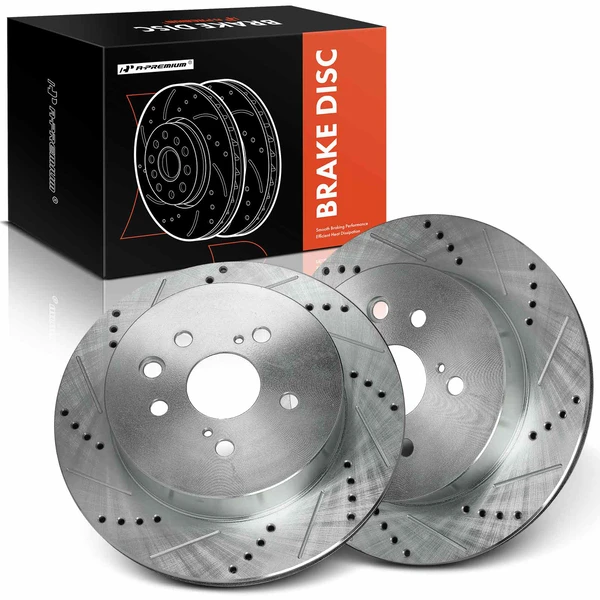 Rear Drilled Brake Rotors for Lexus IS250 2010-2015 IS350 2006-2015 GS350 GS450h