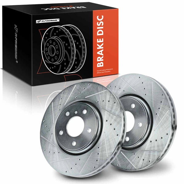 Front Drilled Brake Rotors for 2005-2012 INFINITI FX35