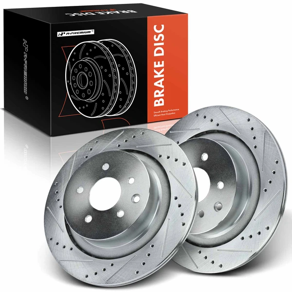 Rear Drilled Brake Rotors for 2007-2008 INFINITI G35