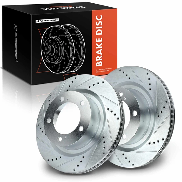 Front Drilled Brake Rotors for 2016-2021 Lexus LX570