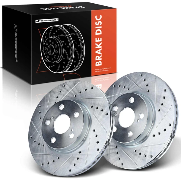 Front Drilled Brake Rotors for 2008-2014 Scion xD
