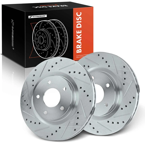 Front Drilled Disc Brake Rotors for Nissan Rogue 08-17 Rogue Select Sentra 07-12