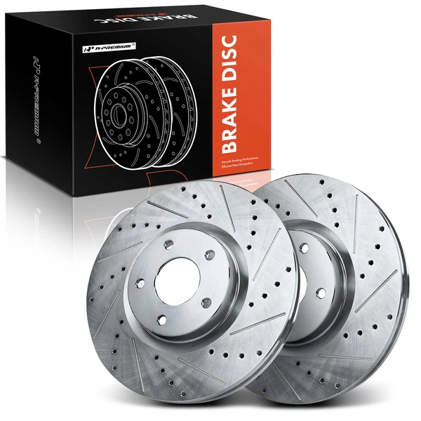 Front Drilled Brake Rotors for Nissan Maxima 2009-2019 Murano 2009-2011 V6 3.5L