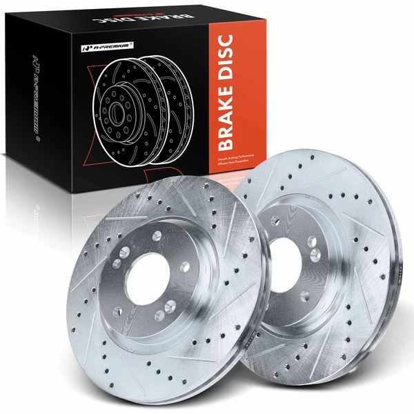 Front Drilled Brake Rotors for Kia Sorento 2011-2013 Hyundai Santa Fe 2010-2012