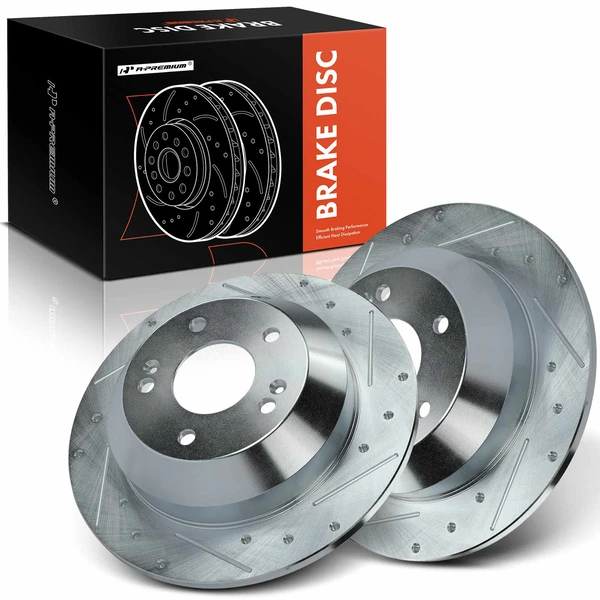 Rear Drilled Brake Rotors for 2011-2019 Kia Sorento